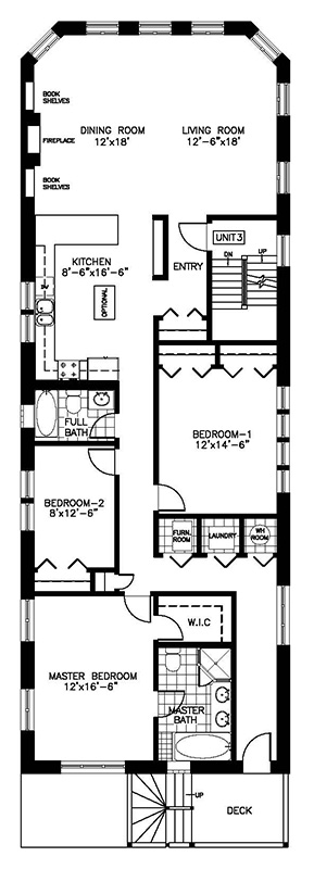 floor plans for the 3 bedroom Tree Top Chicago vacation condo